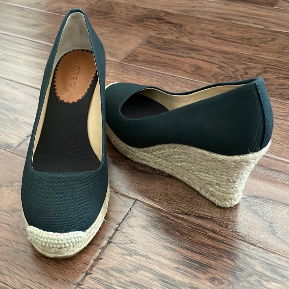 J. Crew Seville espadrille wedges in canvas